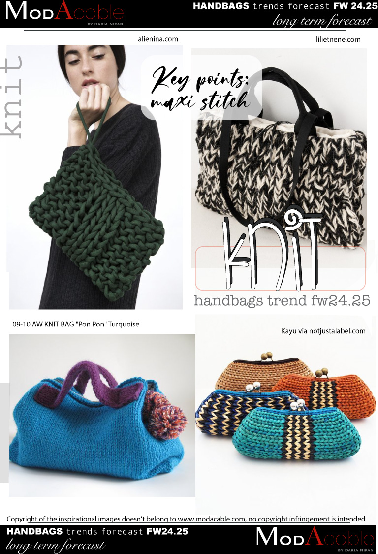 FW24.25 handbag trend Knit ModaCable