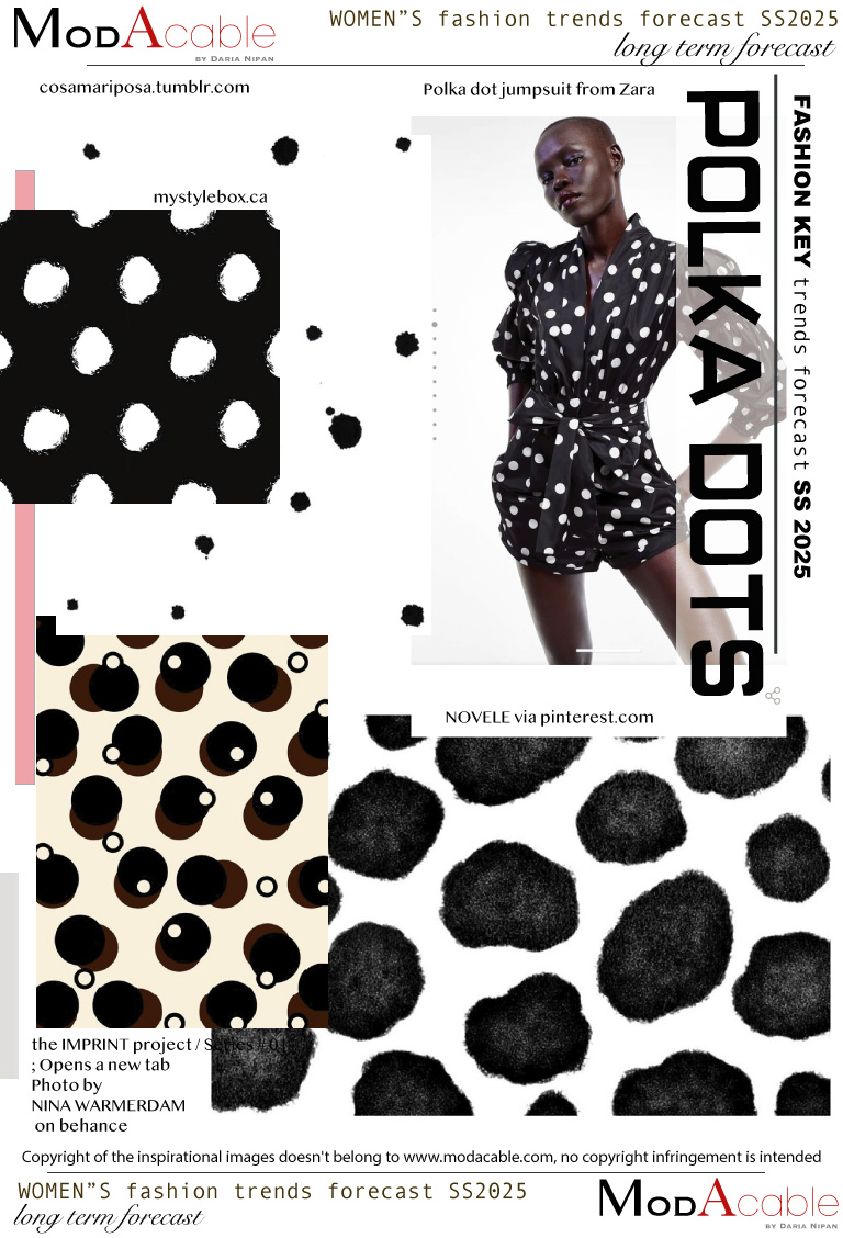 SS25 fashion print Polka dots ModaCable