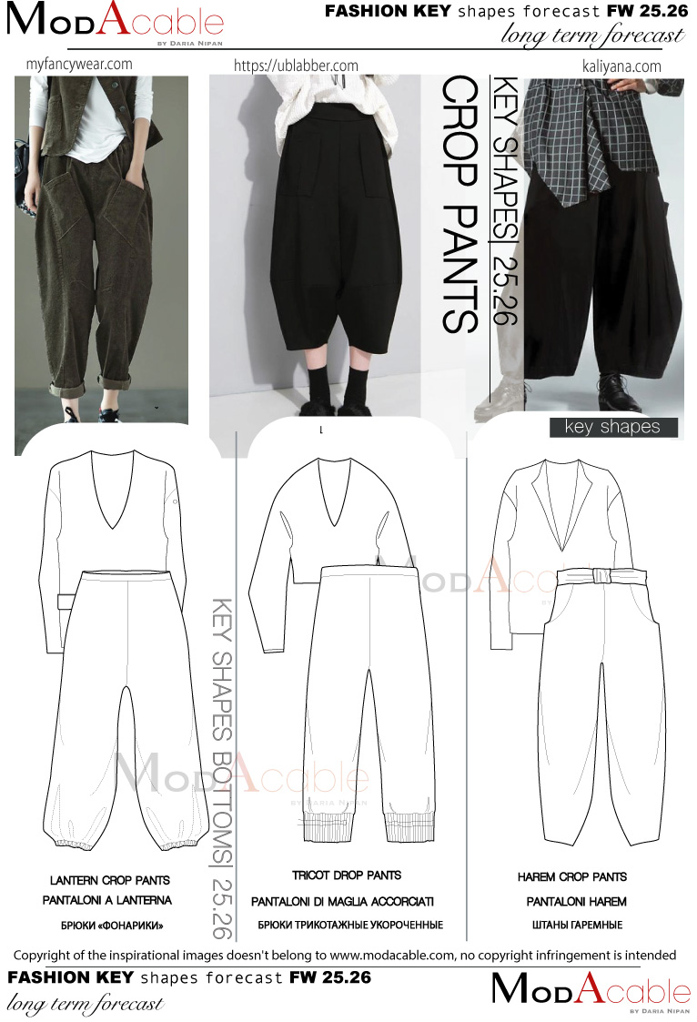 FW25/26 Crop pants fashion shape