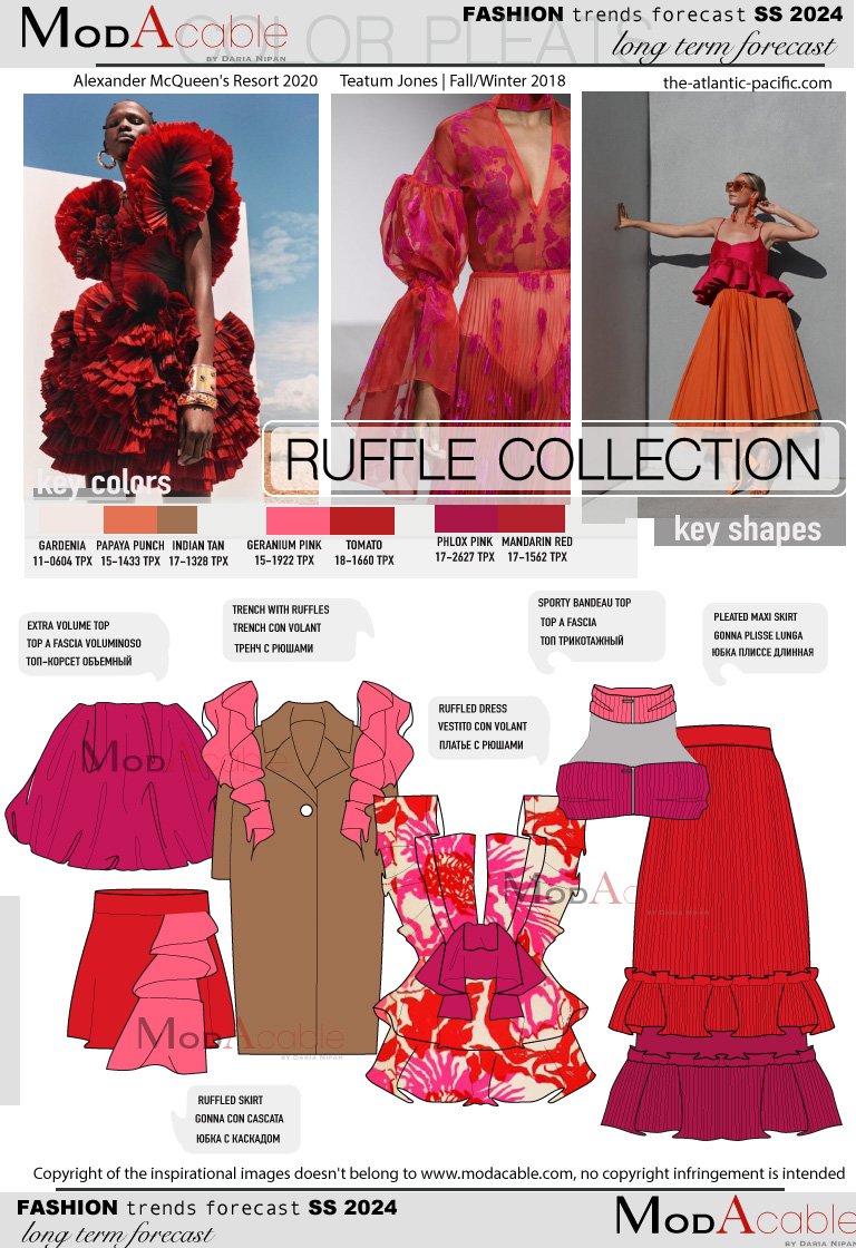 PE24 Plissettato tendenza moda 