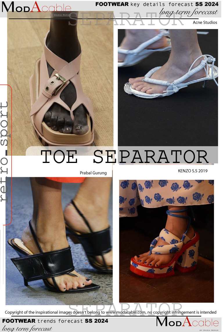 SS24 Toe separator footwear trend 