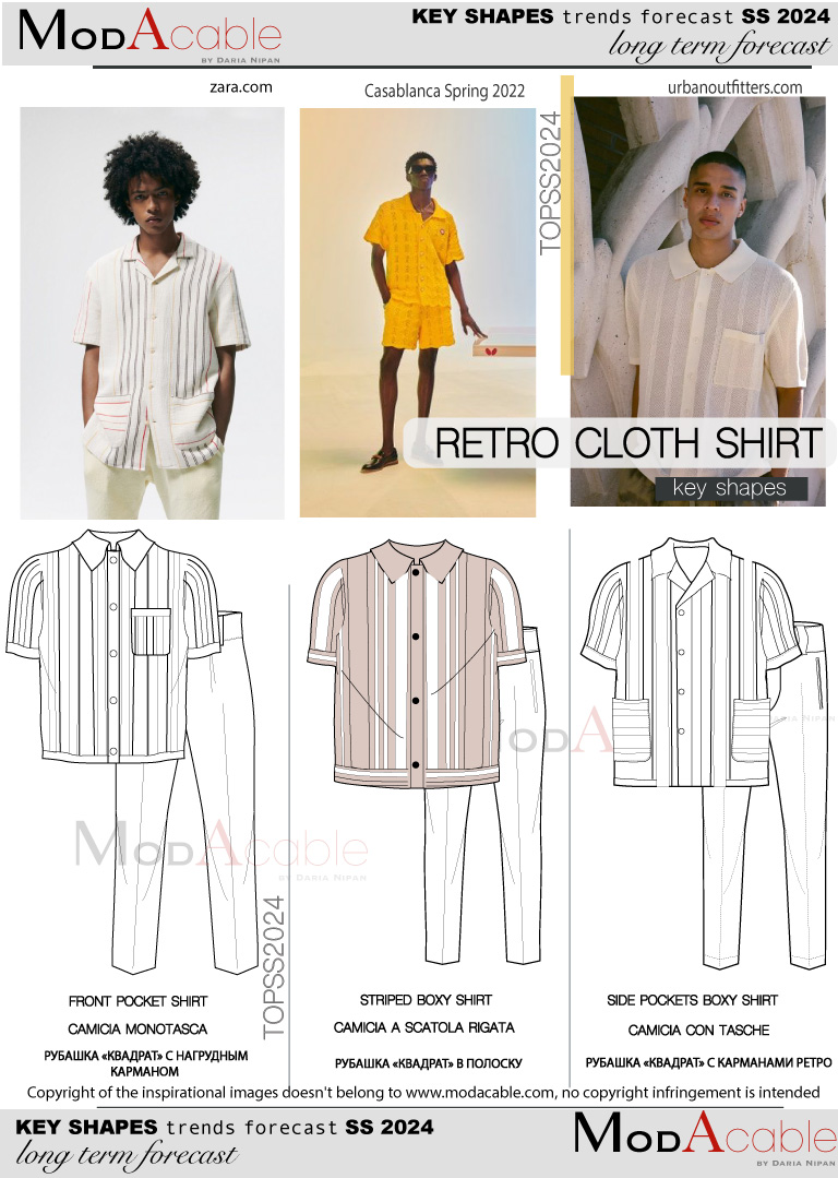 SS24 Retro shirt menswear silhouette