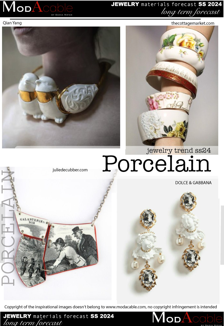 SS24 Porcelain jewelry material trend