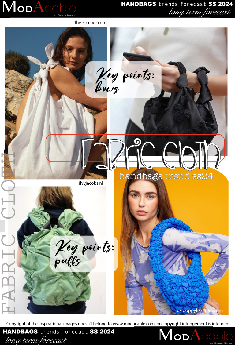 SS24 Fabric cloth handbag trend 