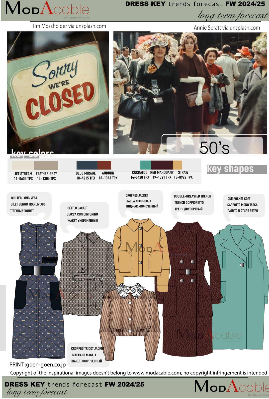 FW 24/25 50s' women's trend 