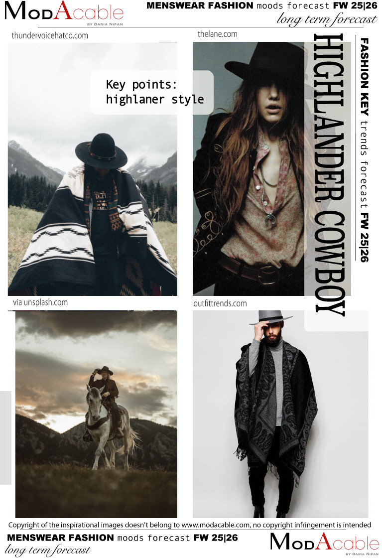 FW25/26 Highlander Cowboy menswear mood 