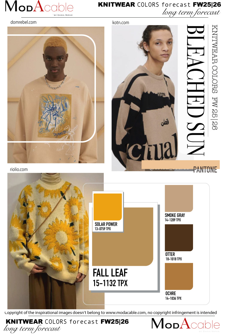 FW25/26 Bleached sun men's knit color 