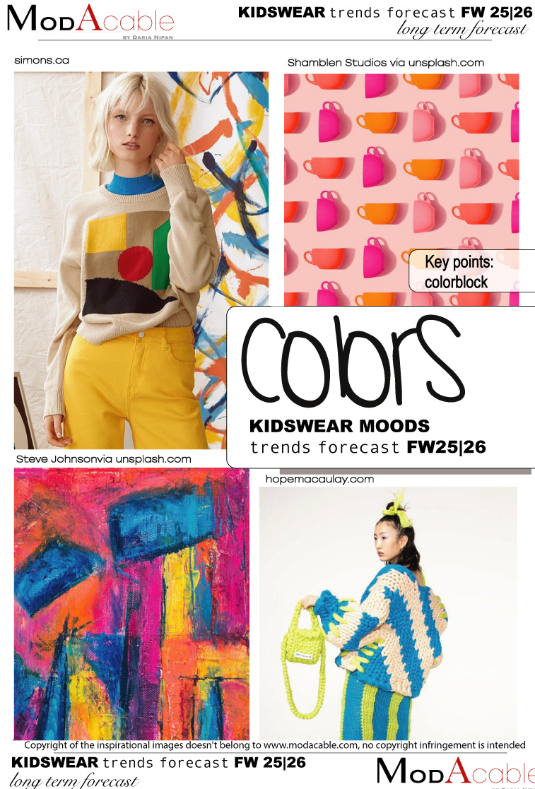 FW 25/26 kid's fashion mood Colors