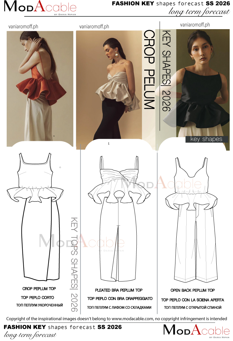 ВЛ 26 силуэт Топ пеплумpeplum