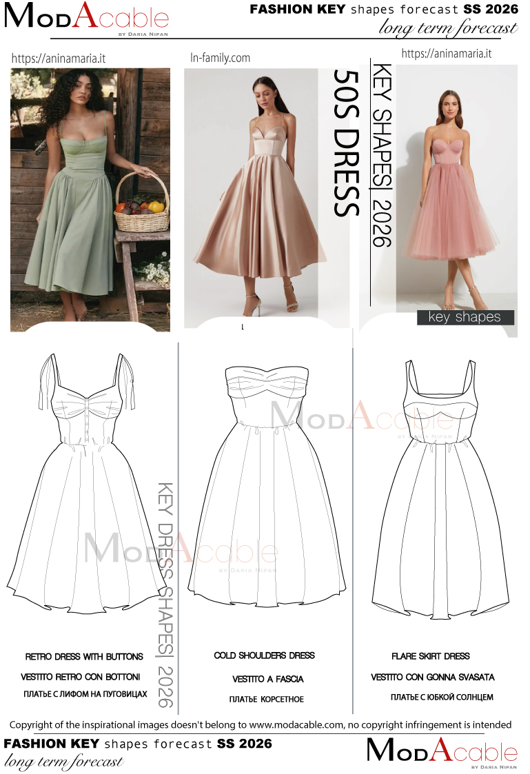 PE 26 silhouette vestito anni '50