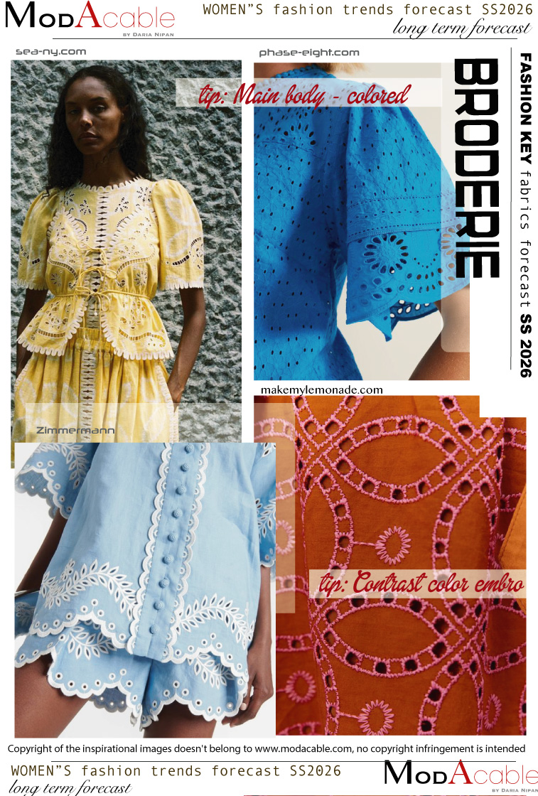 PE 26 tendenza tessile Broderie