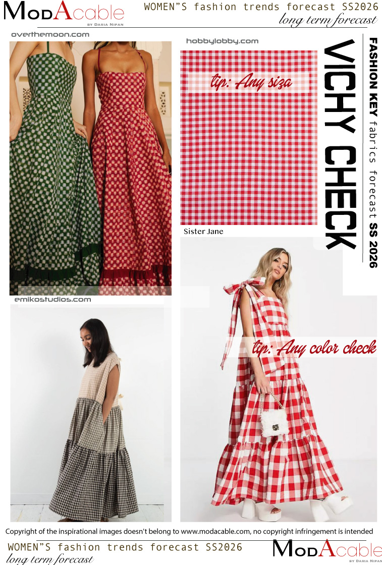 PE 26 tendenza tessile Quadri vichy