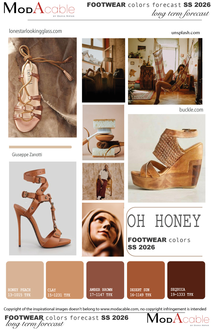 SS 2026 footwear color trend Oh honey
