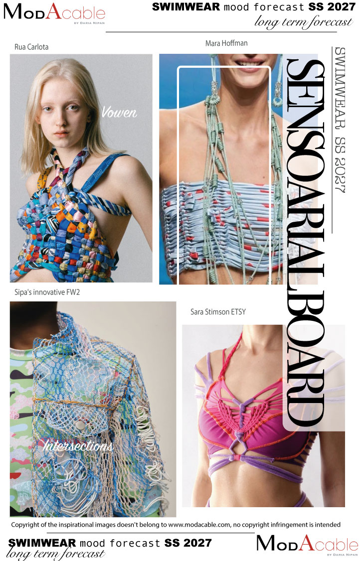 SS 27 swimwear trend mood Sensorial board