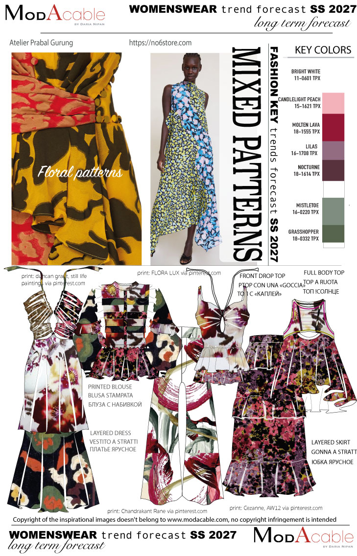 SS 27 women's fashion trend Mixed patterns