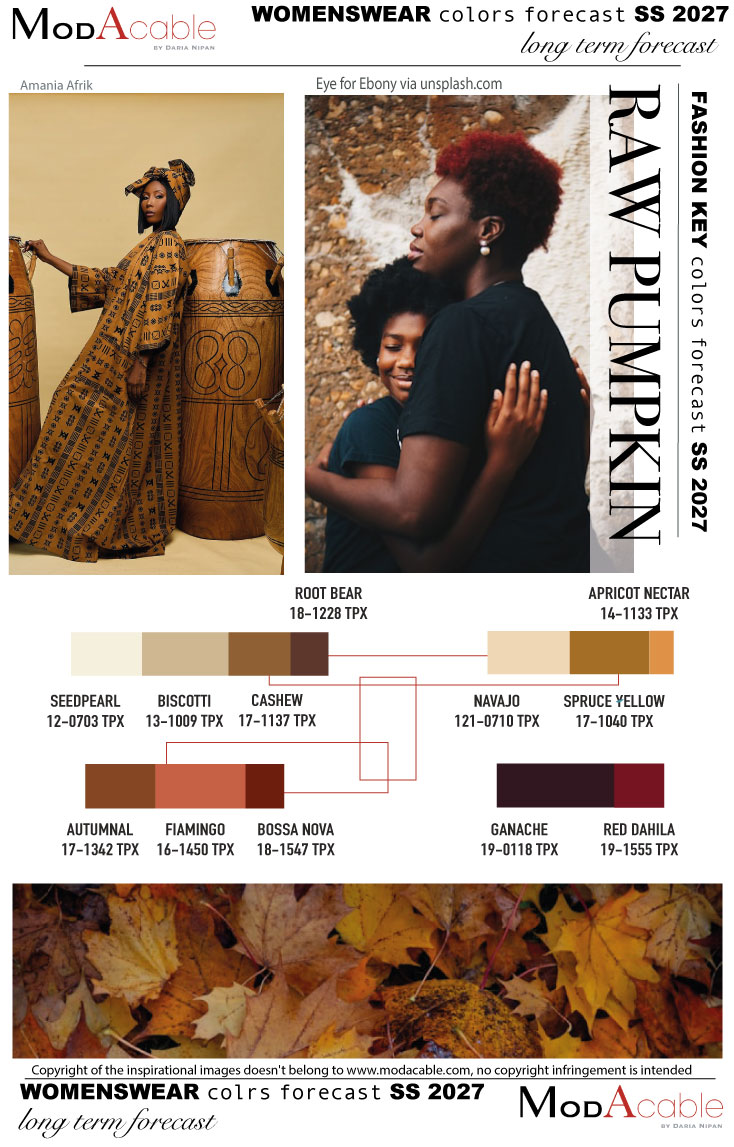 SS 27 fashion color trend Raw Pumpkin